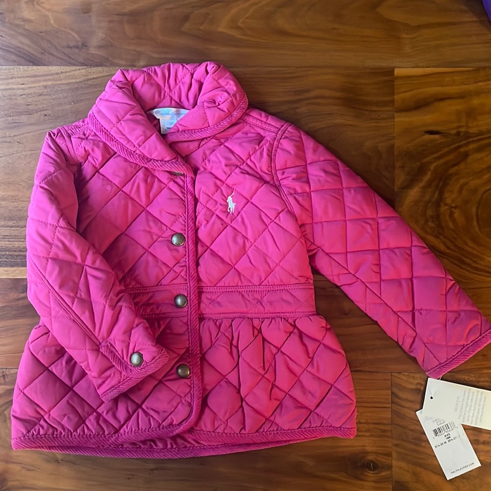 Adorable Ralph Lauren Pink Baby Jacket/Coat Size 18mo. NWT
